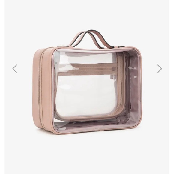 Calpack NWT large clear mauve cosmetic toiletry case bag - Picture 3 of 8